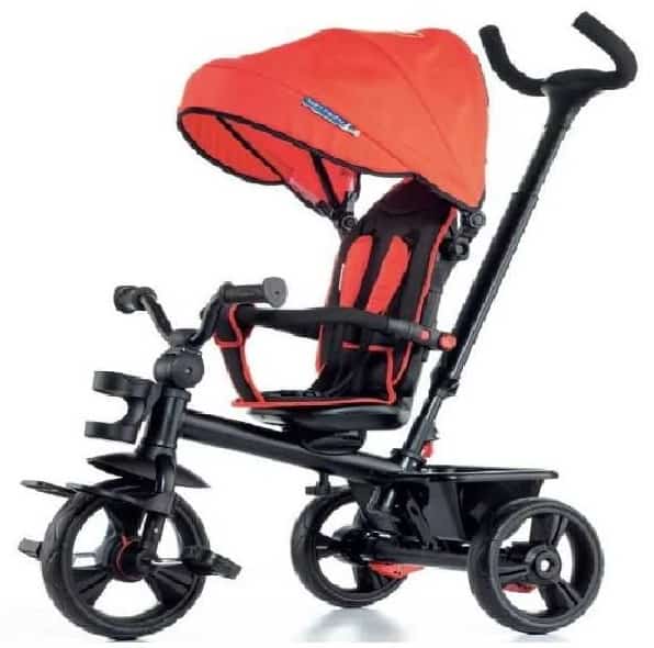 Comprar Triciclo Infantil Naranja comodo barra de empuje