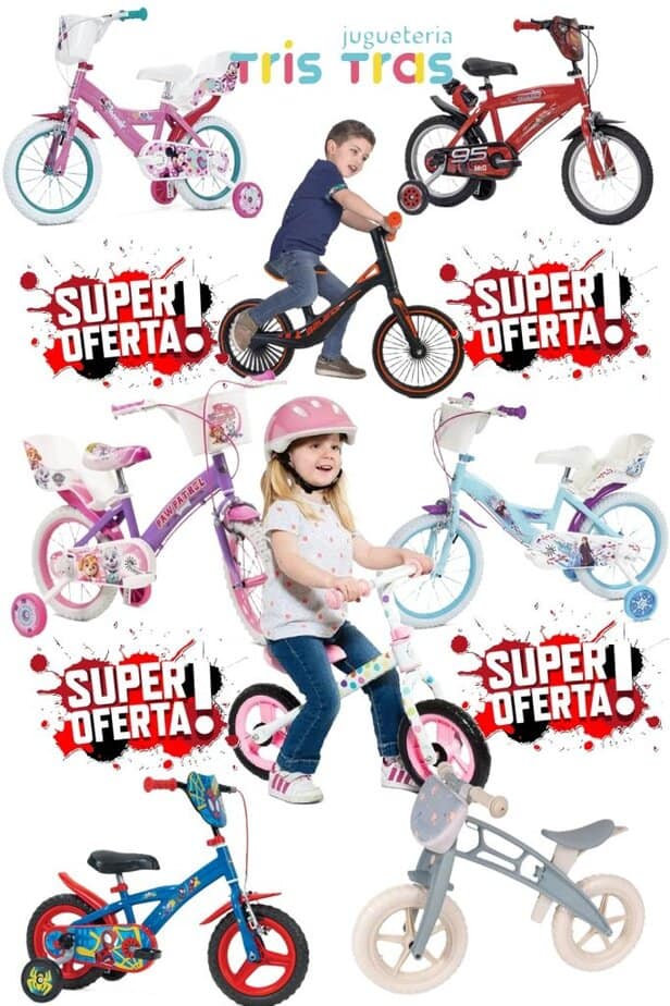 Bicicletas Infantiles en Juguetería TrisTras – ¡La Mejor Forma de Aprender y Disfrutar al Aire Libre! 
¿Quieres que tu peque disfrute al máximo mientras desarrolla equilibrio y autonomía? En Juguetería TrisTras te ofrecemos una amplia selección de bicicletas infantiles para niños y niñas de todas las edades.
