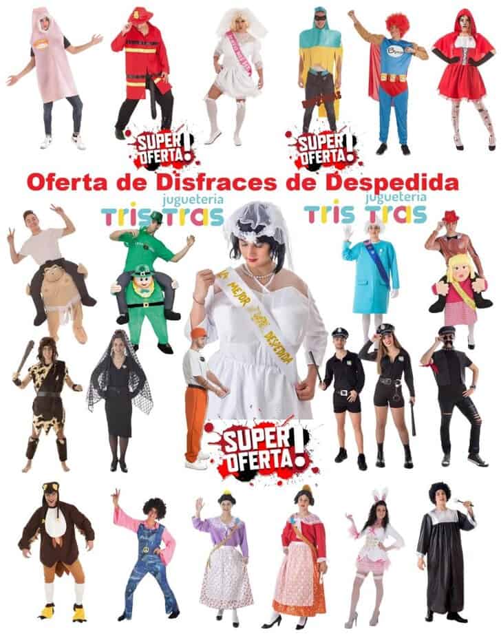 Disfraces para Despedida de Soltero y Soltera en juguetería TrisTras – ¡La Risa Está Asegurada! .
¿Organizando una despedida de soltero o despedida de soltera y quieres que sea inolvidable? ¡Estás en el sitio perfecto! En Juguetería TrisTras te ofrecemos una gran selección de disfraces divertidos, originales y picantes para que la fiesta sea todo un éxito.